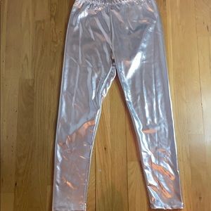 Silver shiny leggings
